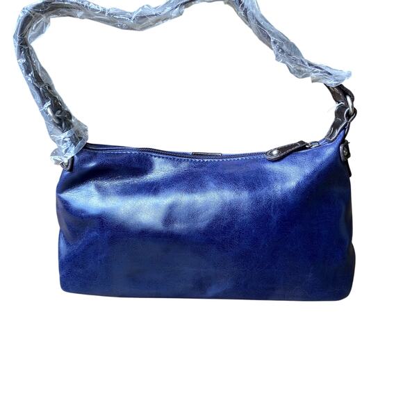 NWT Vintage Y2K Faded Glory Navy Mini Buckle Shoulder Bag - Picture 5 of 11